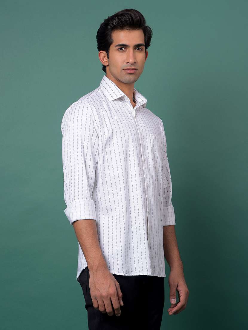 men printed long sleeve slim fit casual shirt - 21984948 -  Standard Image - 1