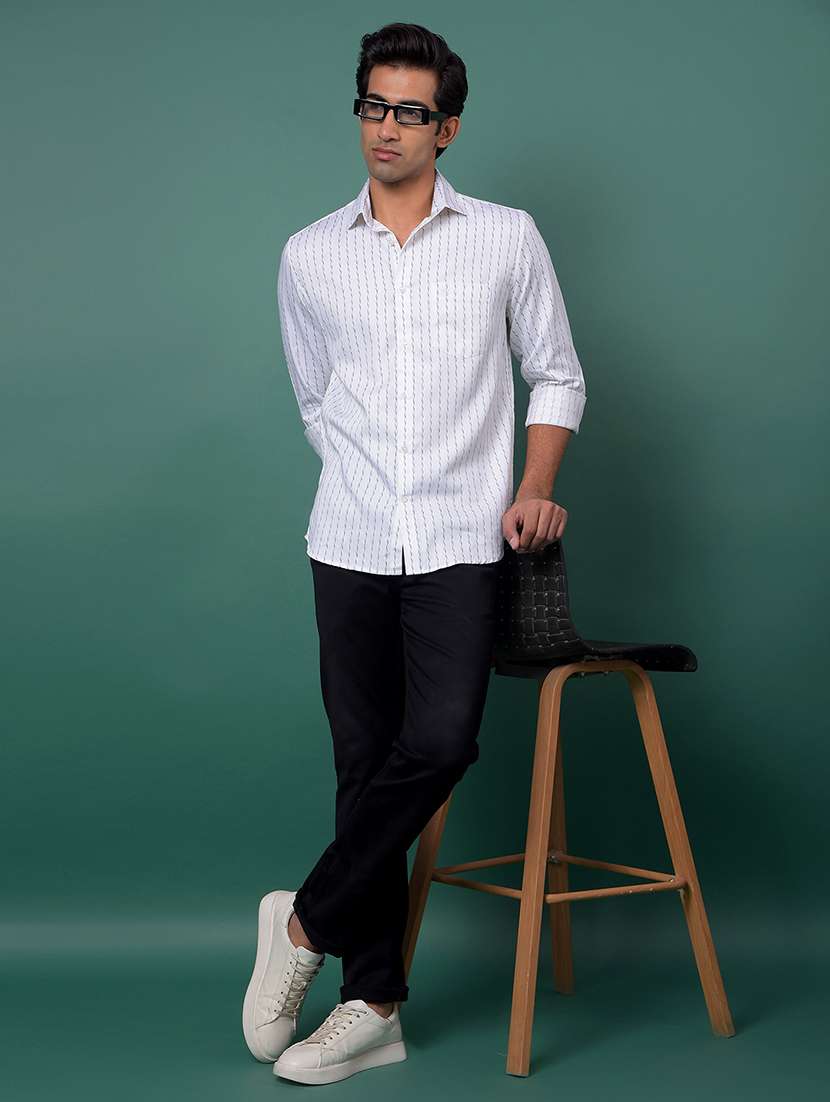 men printed long sleeve slim fit casual shirt - 21984948 -  Standard Image - 4