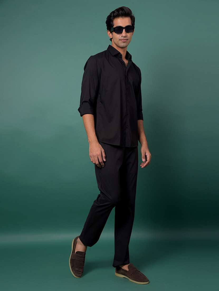 men solid long sleeve collared shirt - 21984957 -  Standard Image - 4