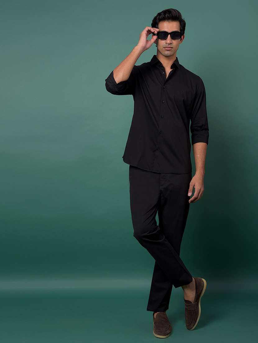 men solid long sleeve collared shirt - 21984957 -  Standard Image - 6