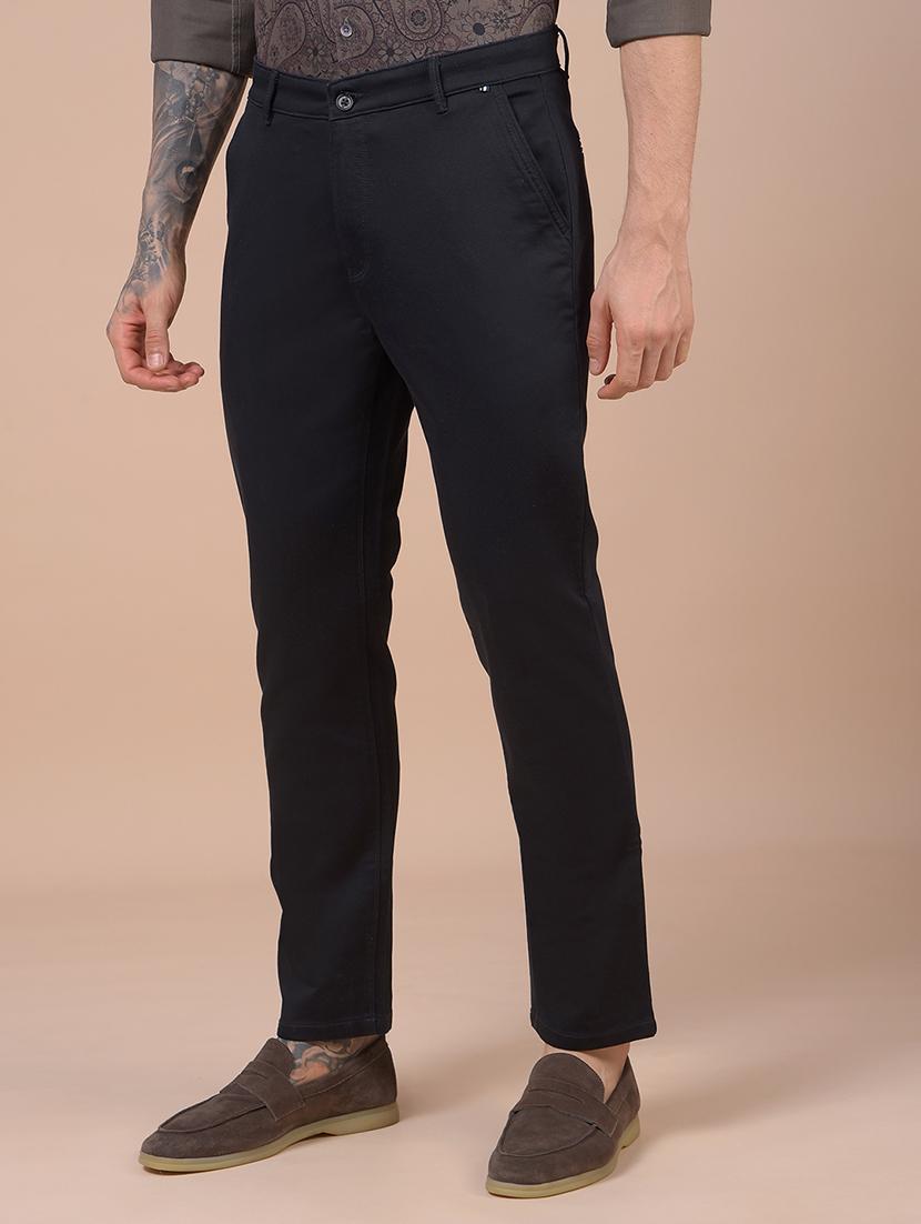 men solid mid rise straight fit chinos - 21985010 - Standard Image - 1
