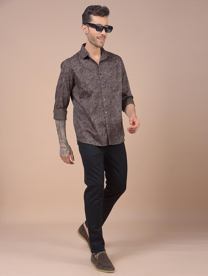 men solid mid rise straight fit chinos - 21985010 - Standard Image - 4
