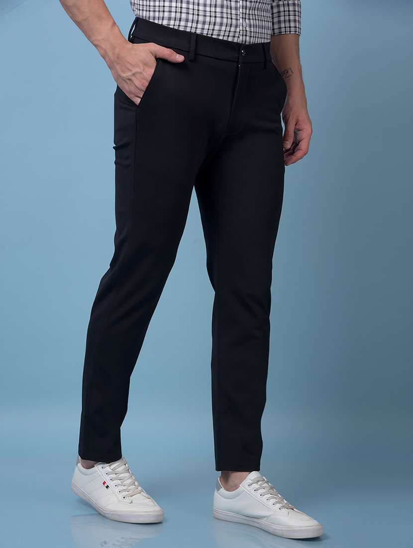 men solid mid rise slim fit chinos  - 21985036 -  Standard Image - 1