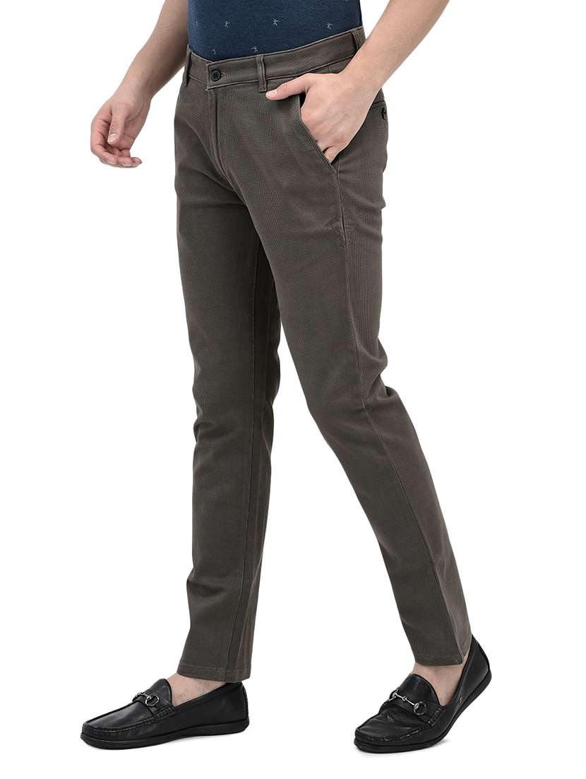 men solid mid rise slim fit chinos  - 21985072 -  Standard Image - 1
