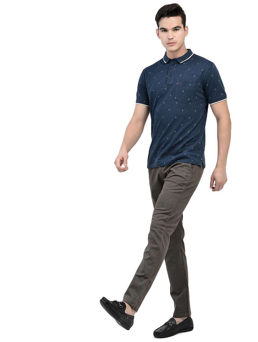 men solid mid rise slim fit chinos  - 21985072 -  Standard Image - 4