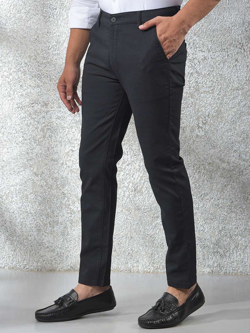 men solid mid rise straight fit chinos  - 21985073 -  Standard Image - 1