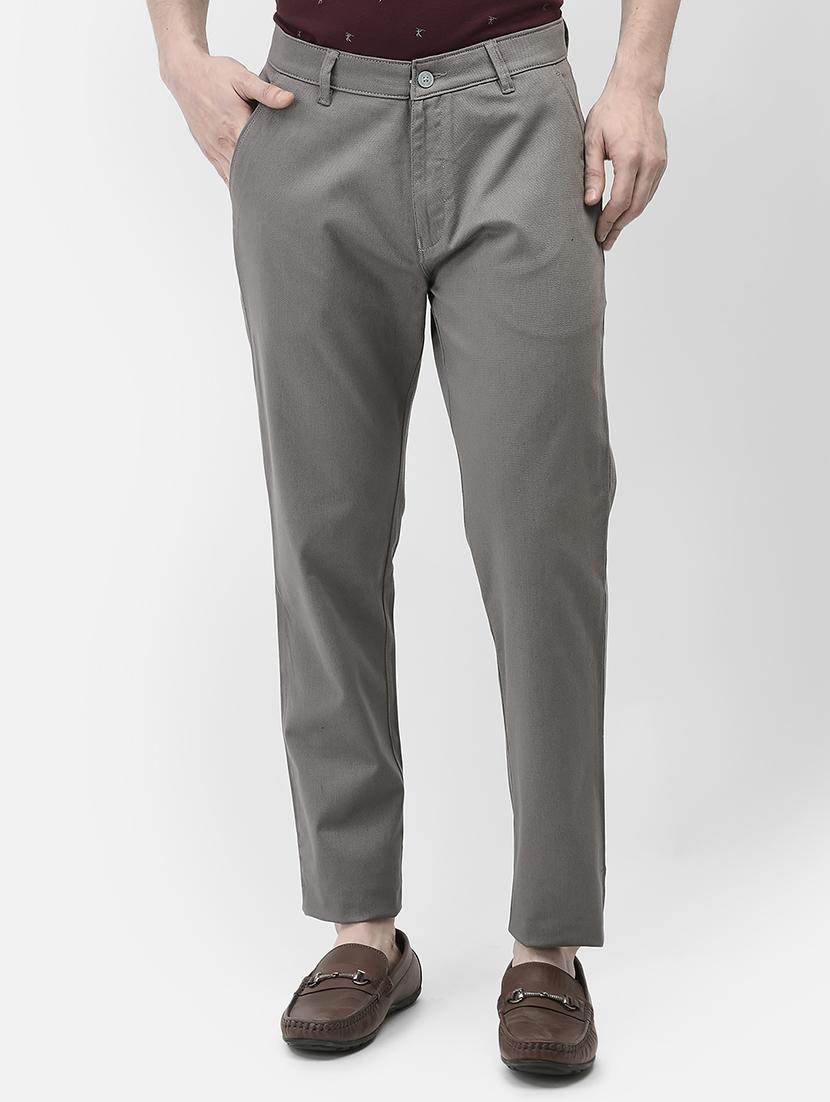 men solid mid rise straight fit chinos 