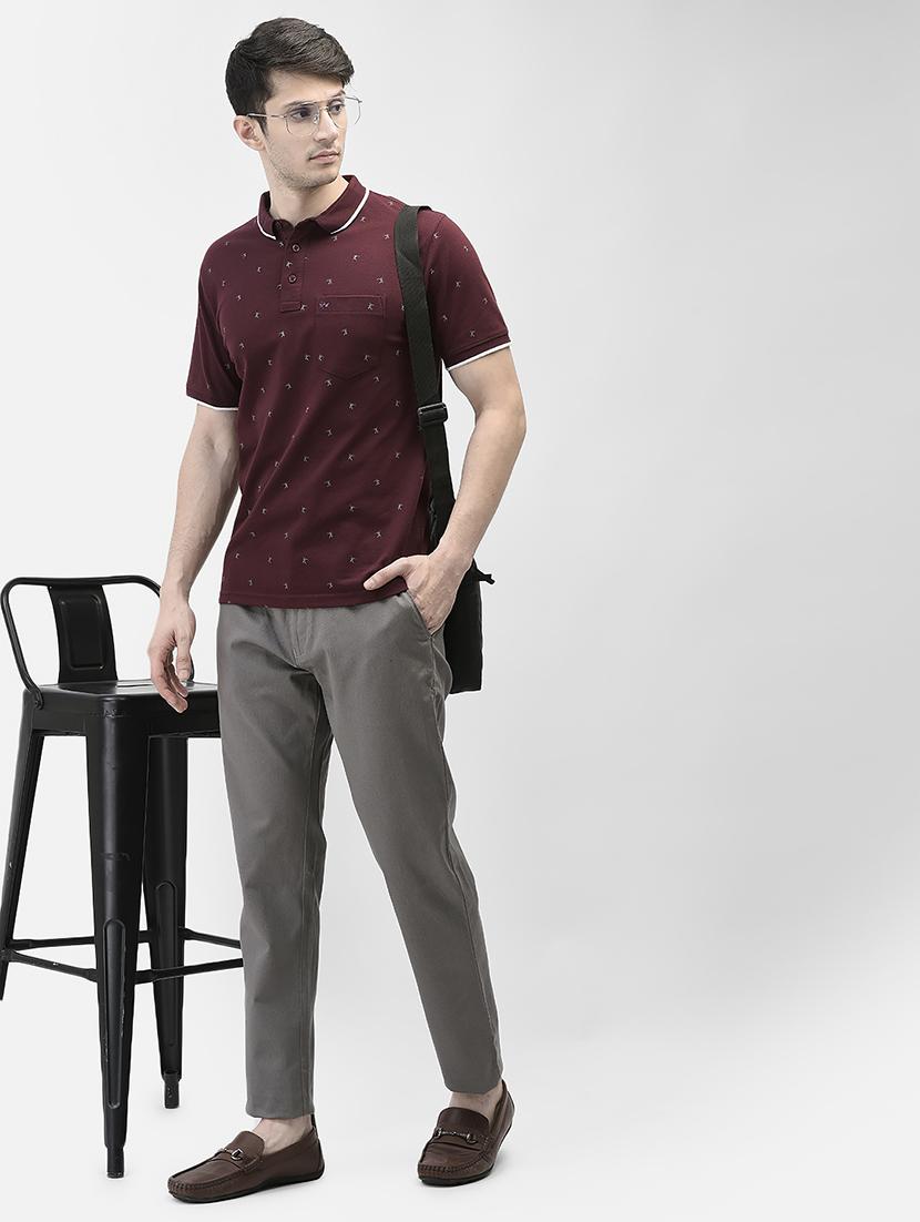 men solid mid rise straight fit chinos - 21985075 - Standard Image - 4