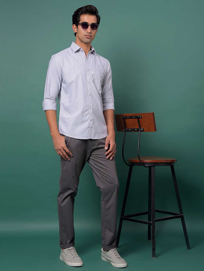 men solid mid rise slim fit chinos  - 21985086 -  Standard Image - 4