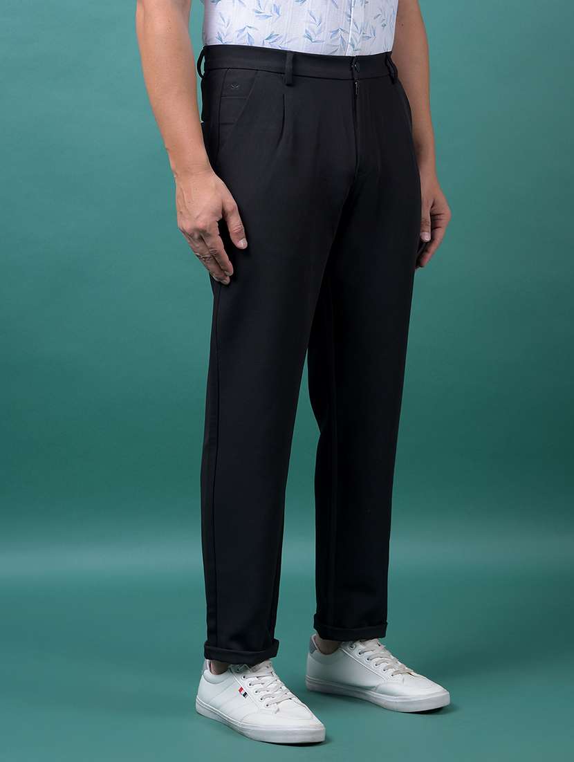 men solid mid rise straight fit chinos  - 21985100 -  Standard Image - 1