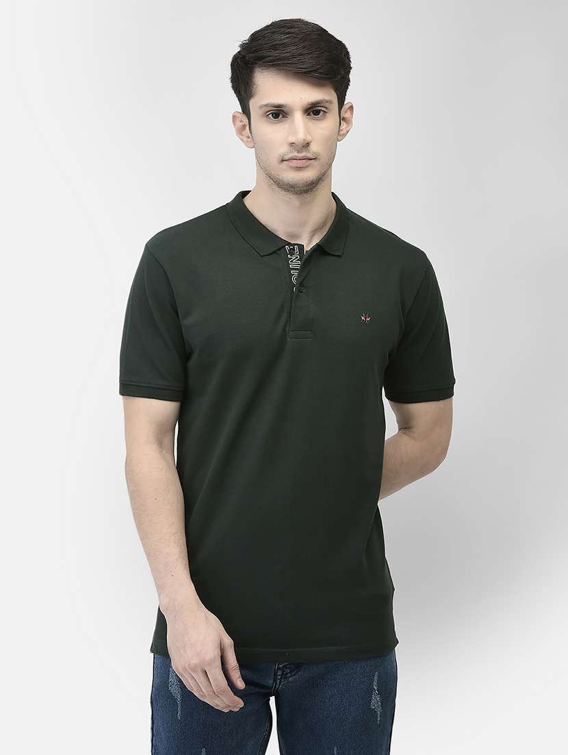 men solid short sleeve regular fit polo t-shirt