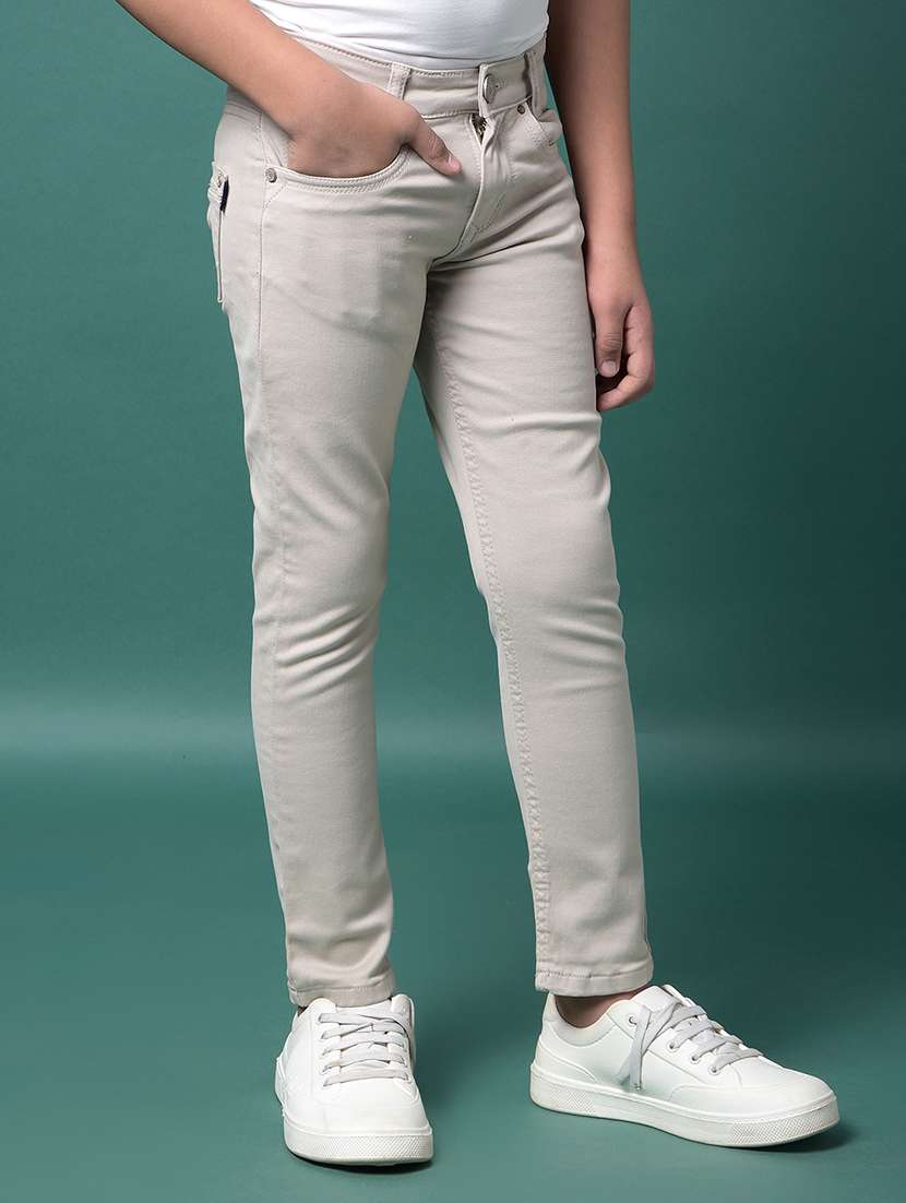 boys solid mid rise slim fit jeans - 21985135 -  Standard Image - 1