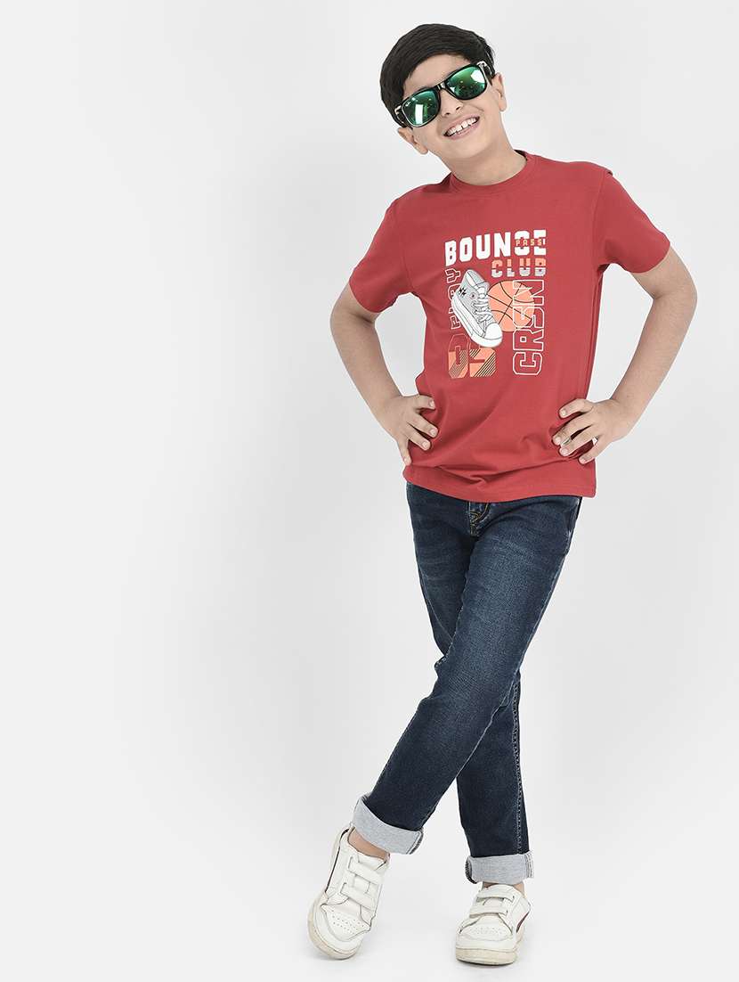 boys solid mid rise slim fit jeans - 21985141 -  Standard Image - 4