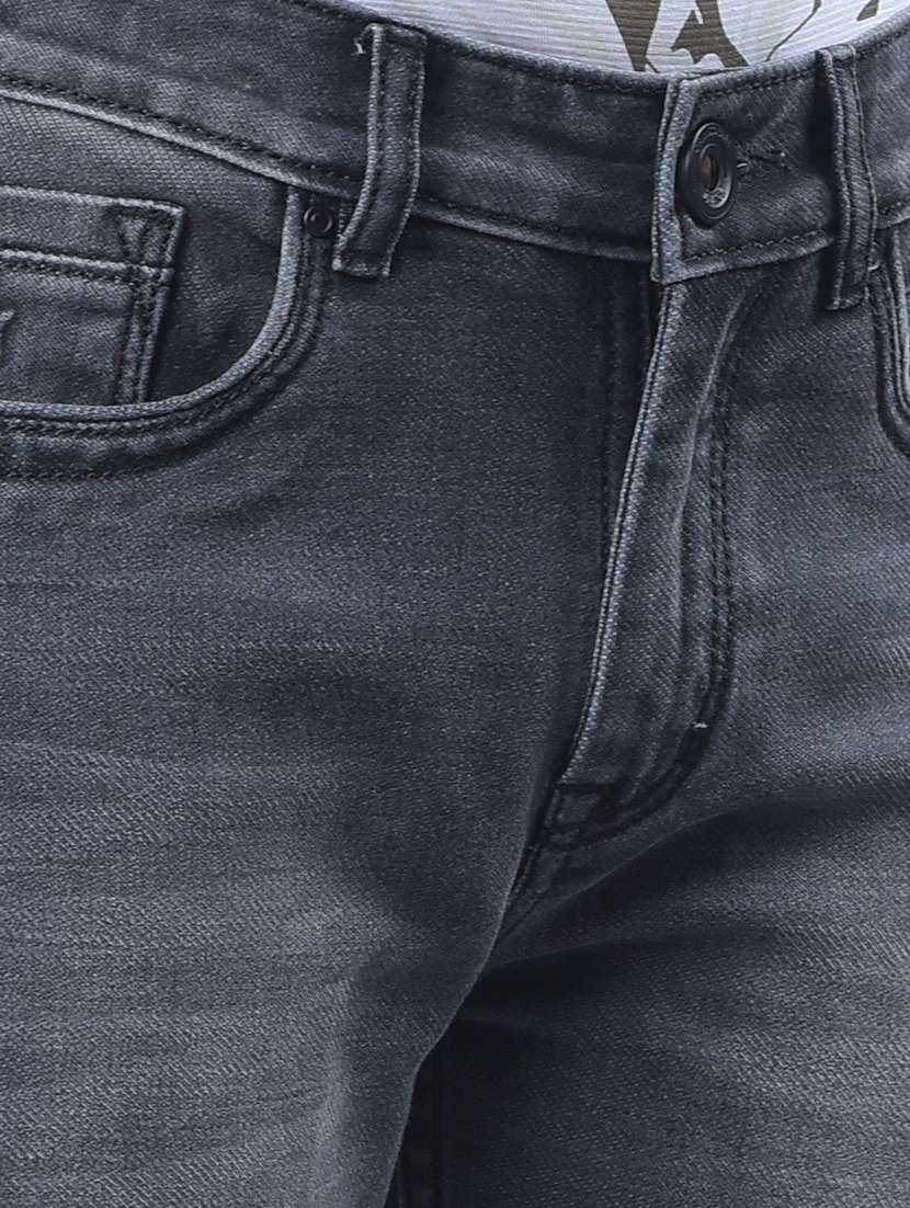 boys solid mid rise slim fit jeans - 21985148 -  Standard Image - 6