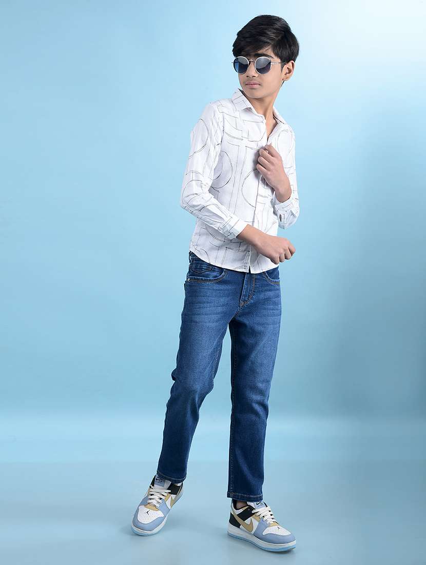 boys printed collared regular fit shirt - 21985169 -  Standard Image - 4
