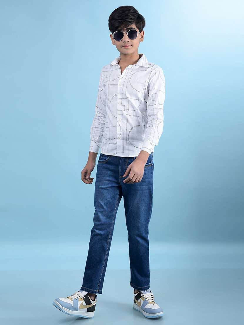boys printed collared regular fit shirt - 21985169 -  Standard Image - 6