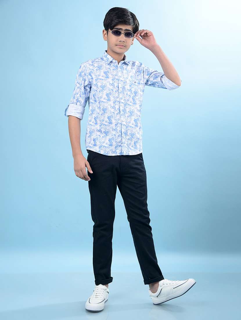 boys solid mid rise slim fit chinos  - 21985196 -  Standard Image - 6