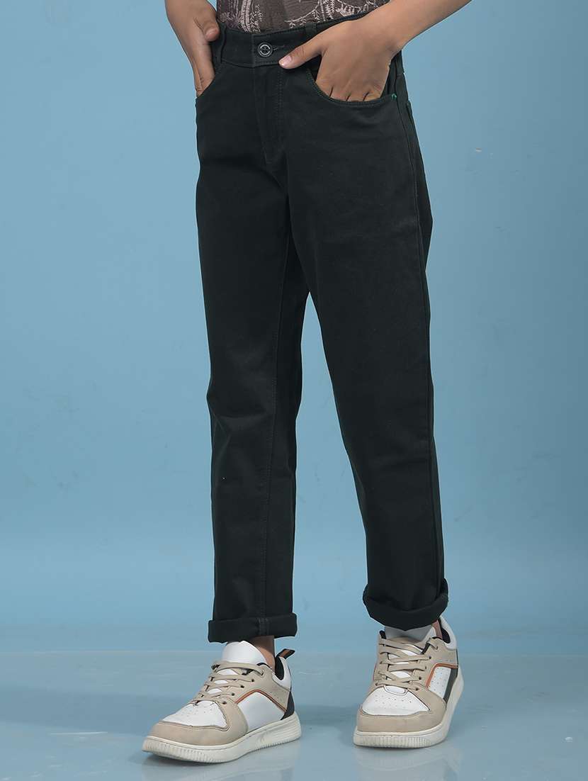 boys solid mid rise slim fit chinos  - 21985197 -  Standard Image - 1