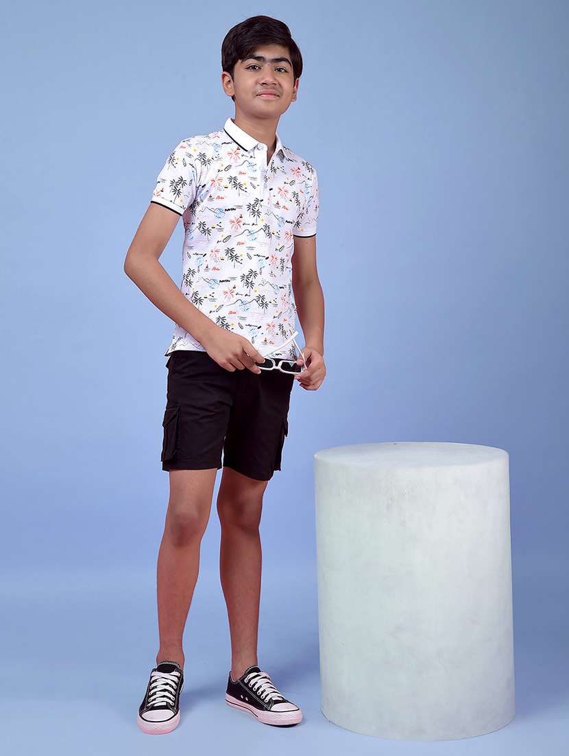 boys printed short sleeve regular fit polo t-shirt - 21985199 -  Standard Image - 4