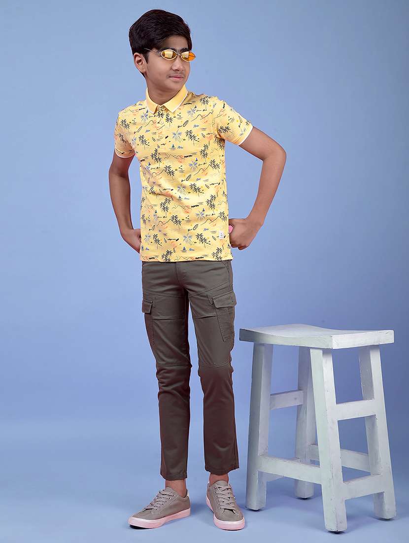 boys printed short sleeve regular fit polo t-shirt - 21985200 -  Standard Image - 4