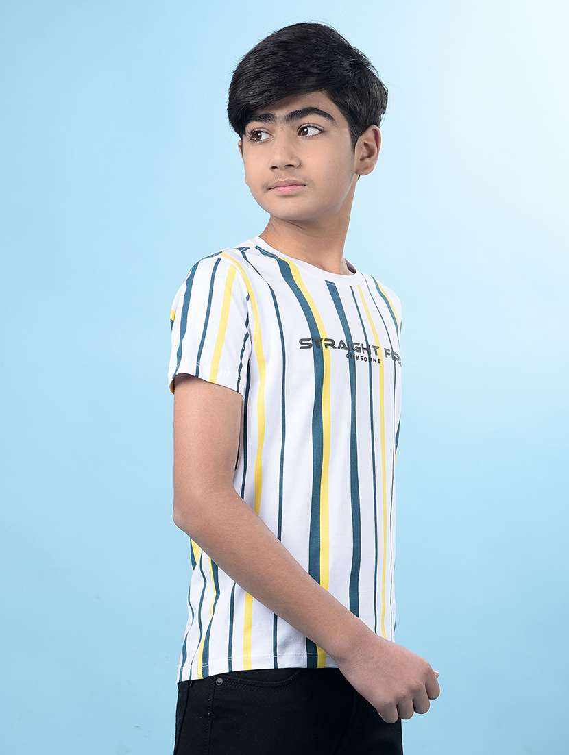 boys stripedshort sleeve regular fit t-shirt - 21985208 -  Standard Image - 1