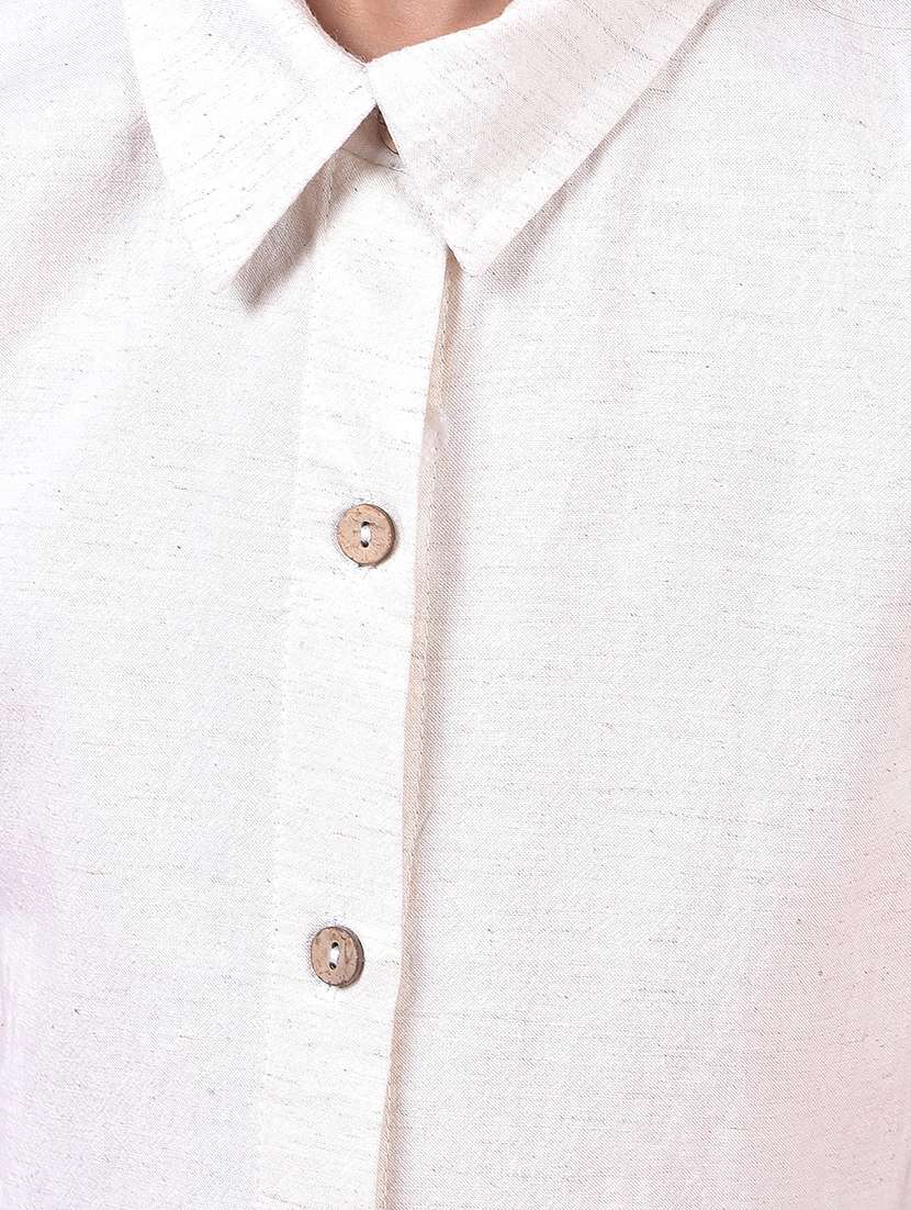 girls solid collared short sleeve shirt dress - 21985223 -  Standard Image - 6