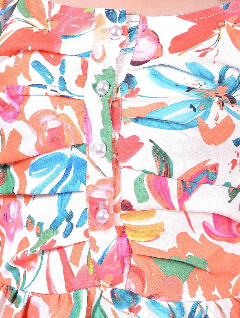 girls printed sleeveless tiered dress - 21985224 -  Standard Image - 6