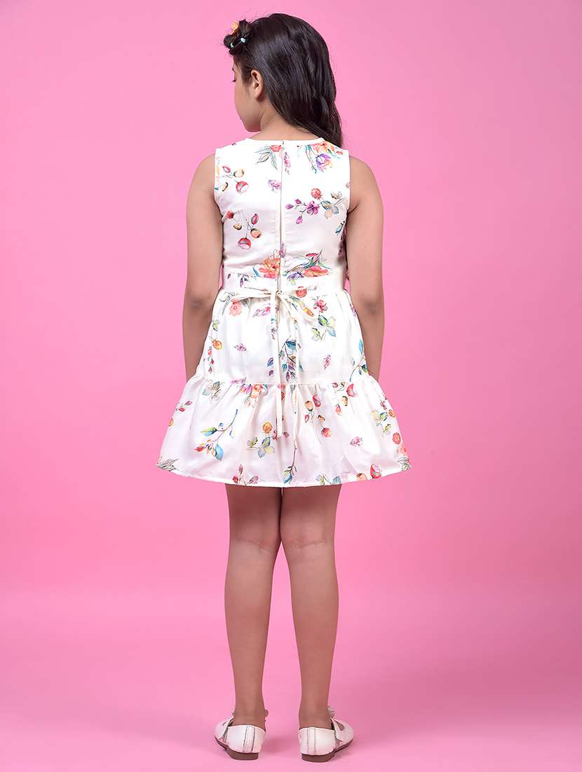 girls floral print sleeveless tiered dress - 21985235 -  Standard Image - 4