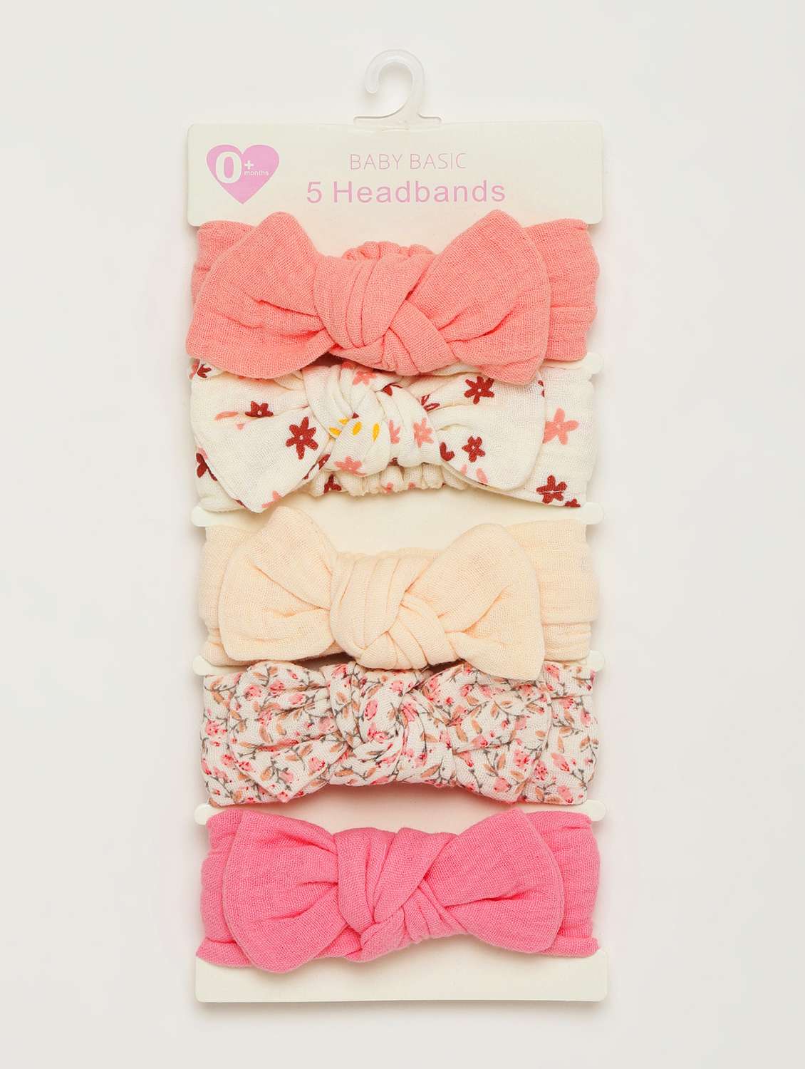 girls pack of 5 multi color bow hairbands