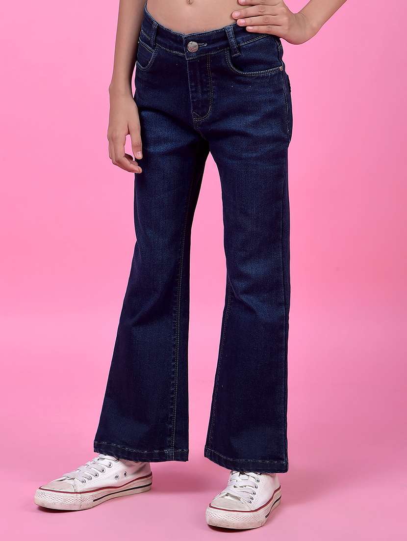 girls solid high rise bootcut jeans - 21985388 -  Standard Image - 1