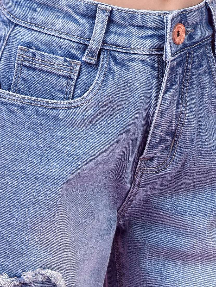 girls solid mid rise straight fit jean - 21985403 -  Standard Image - 6