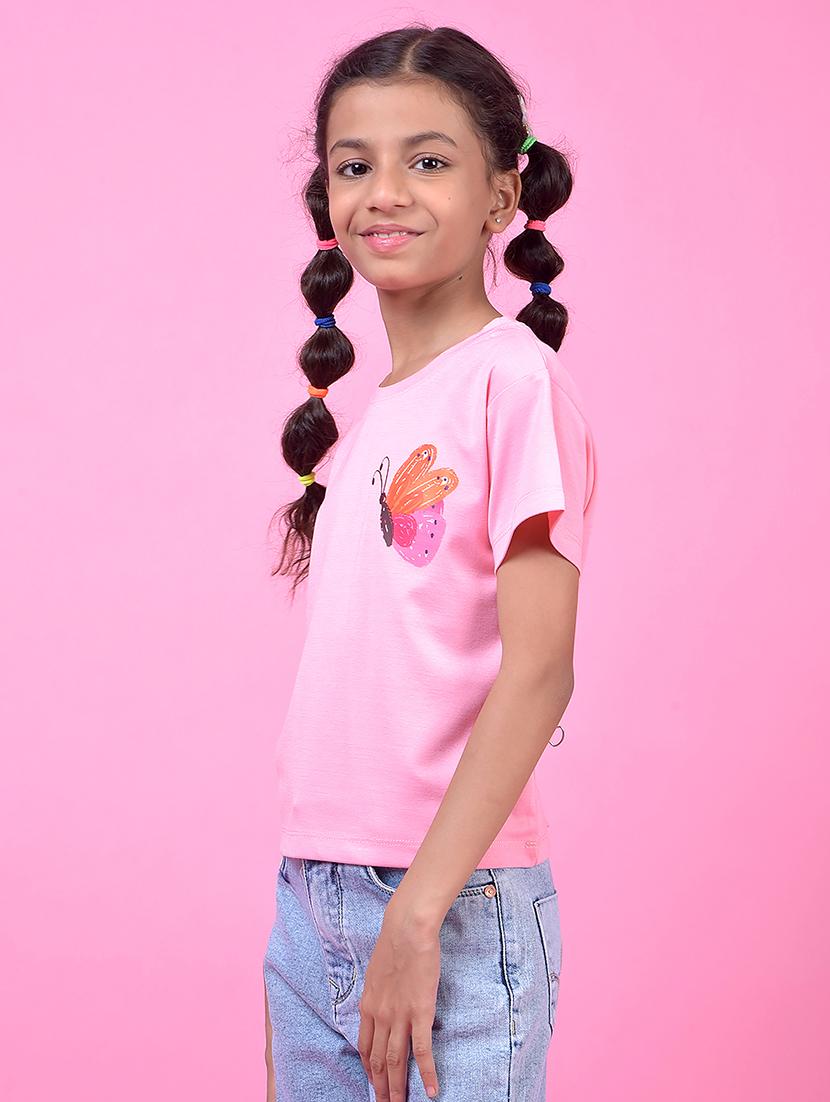 girls printed short sleeve tee - 21985425 - Standard Image - 1