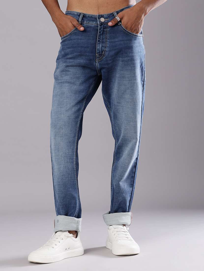 men solid mid rise straight fit jean - 21985678 -  Standard Image - 1