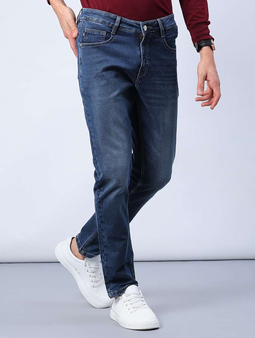 men washed mid rise full length jeans - 21985682 -  Standard Image - 1