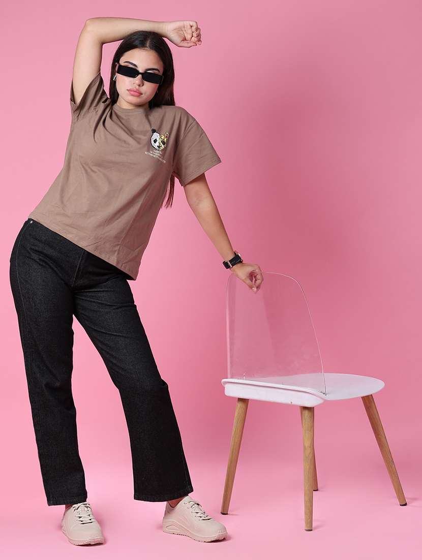women plain mid rise straight fit jeans - 21985753 - Standard Image - 4