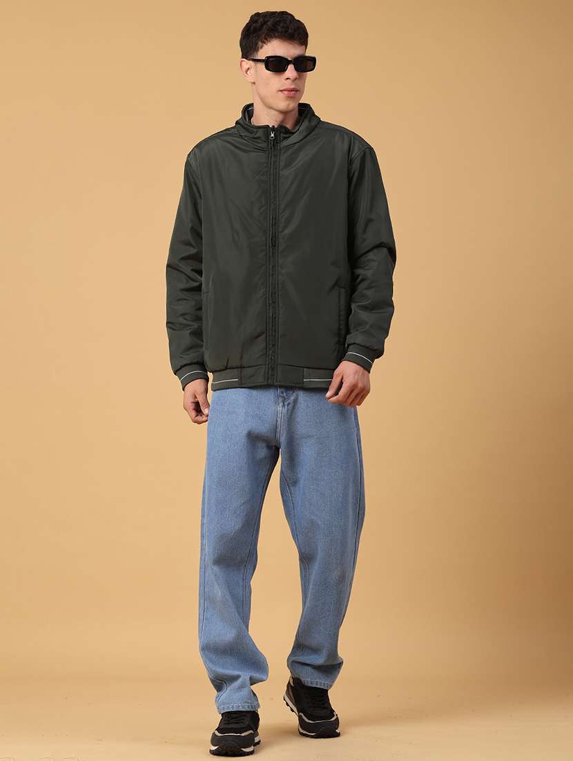 Men Solid Long Sleeve Bomber Jacket - 21985787 -  Standard Image - 4