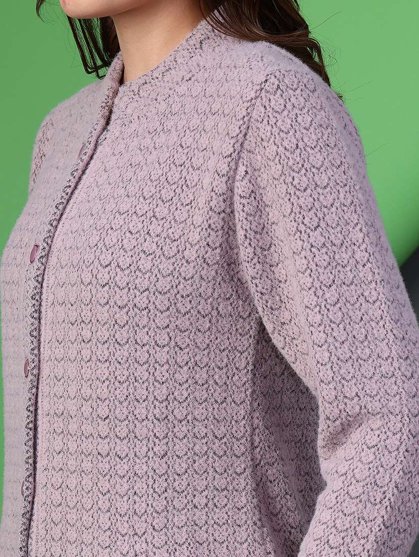 women self designed long sleeve cardigan - 21985788 -  Standard Image - 1