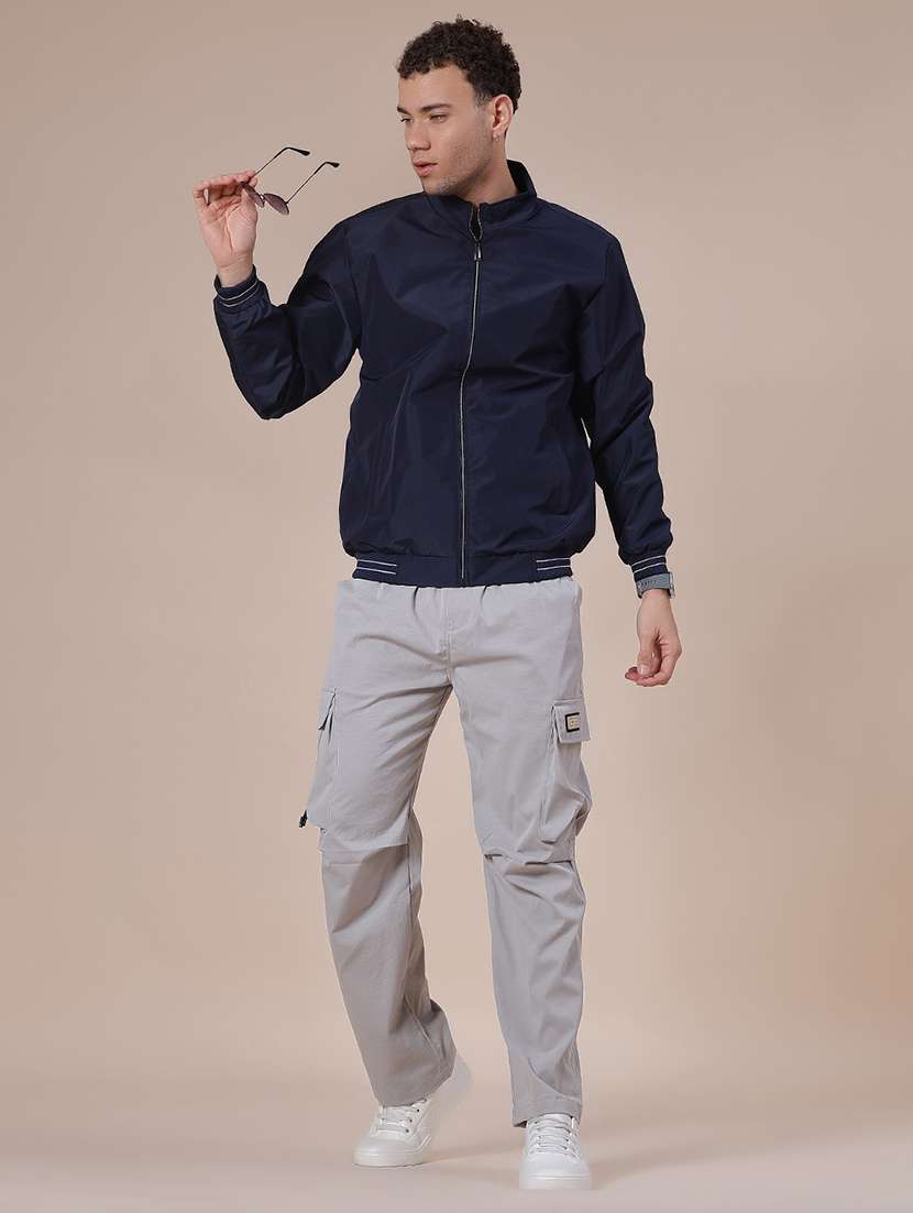 men solid mid rise regular fit cargo - 21985802 -  Standard Image - 4