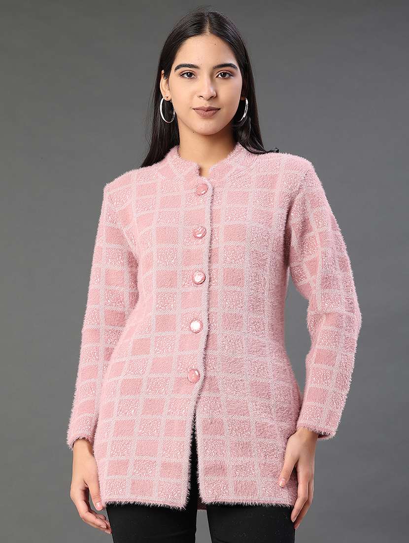 women self designed long sleeve cardigan - 21985862 -  Standard Image - 1