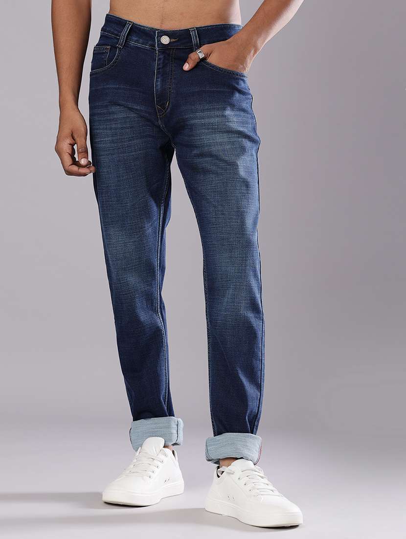men solid mid rise straight fit jean - 21985867 -  Standard Image - 1