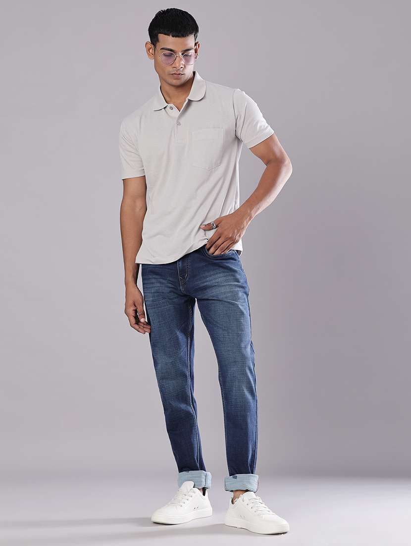 men solid mid rise straight fit jean - 21985867 -  Standard Image - 4