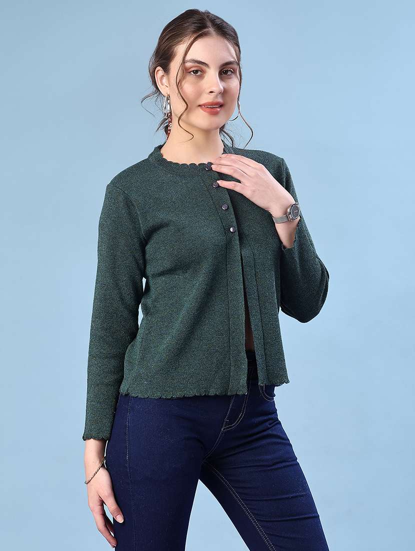 women solid long sleeve cardigan - 21985921 -  Standard Image - 1