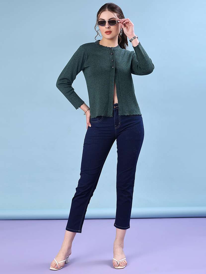 women solid long sleeve cardigan - 21985921 -  Standard Image - 4