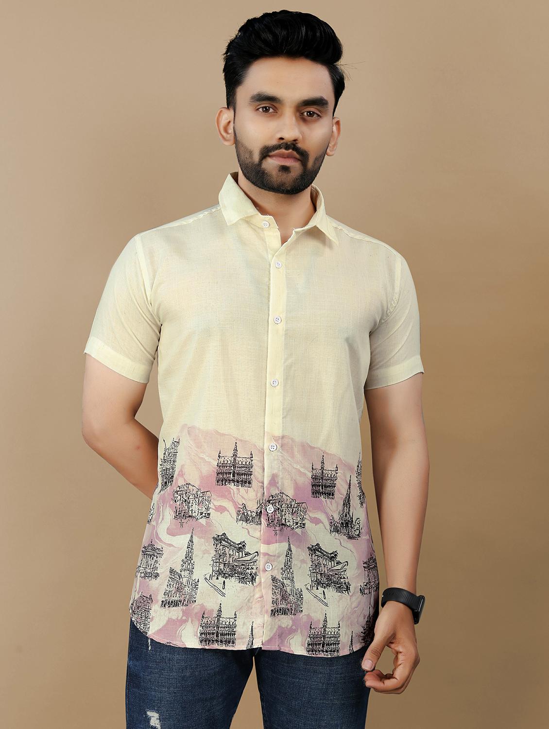 pink cotton casual shirt