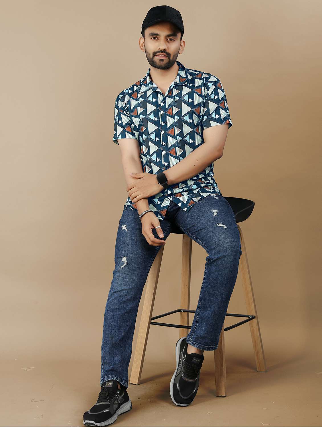 blue cotton casual shirt - 21985958 - Standard Image - 4