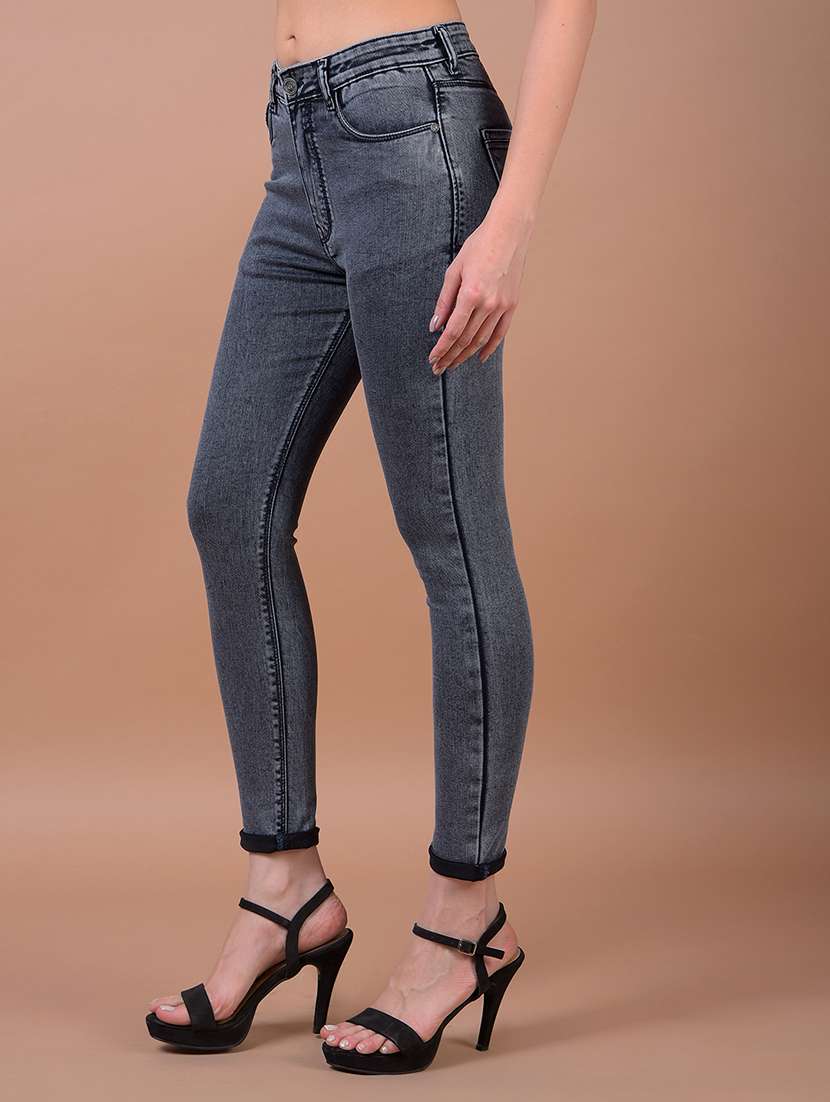 women solid mid rise skinny jeans - 21986033 -  Standard Image - 1