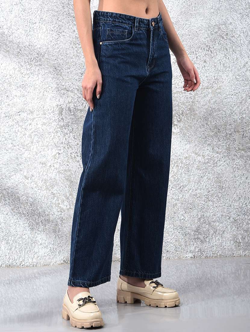 women solid mid rise straight fit jean - 21986035 -  Standard Image - 1