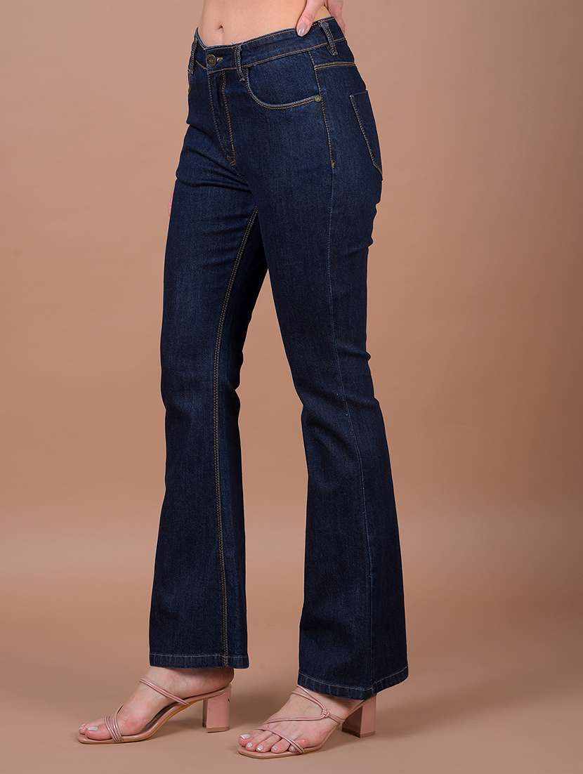 women solid mid rise bootcut jean - 21986038 -  Standard Image - 1
