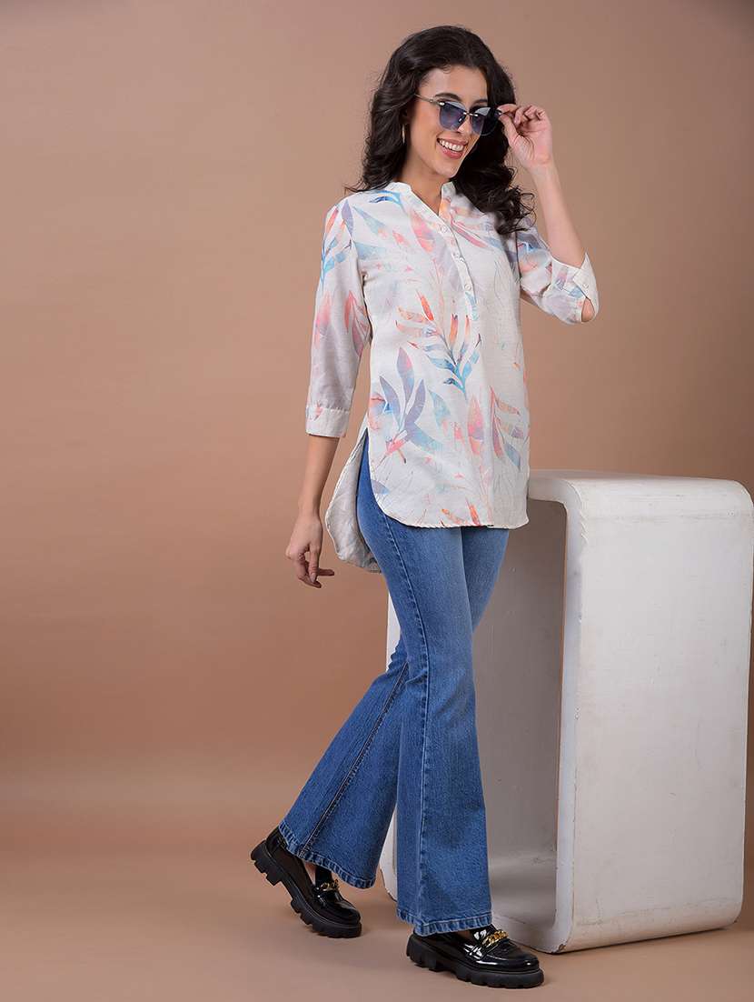 women solid mid rise bootcut jean - 21986043 - Standard Image - 4