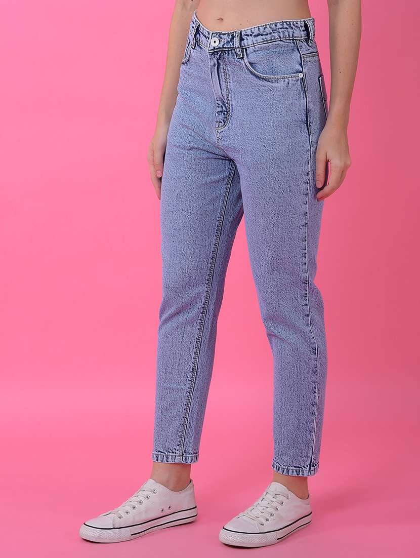 women solid mid rise slim fit jean - 21986064 -  Standard Image - 1